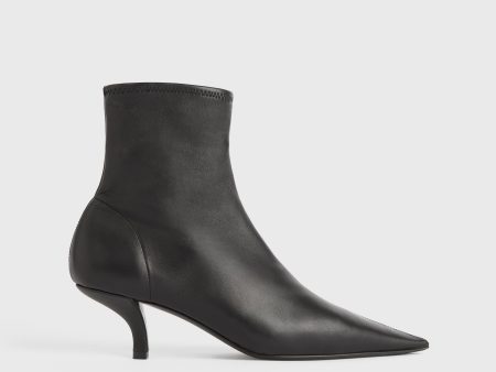 Nappa heeled sock boots black Online