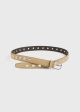 Eyelet belt caramel For Cheap