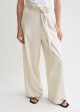 Fluid tie-waist trousers pearl Sale