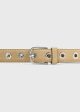 Eyelet belt caramel For Cheap