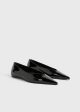 Patent asymmetric ballerinas black Online Sale