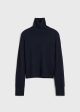 Cropped turtleneck navy Fashion