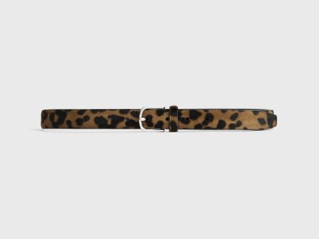 Pony hair belt leopard For Discount