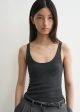 Compact knit tank grey melange on Sale