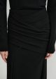 Draped fine knit skirt black Online Sale