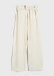 Fluid tie-waist trousers pearl Sale