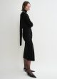 Draped fine knit skirt black Online Sale