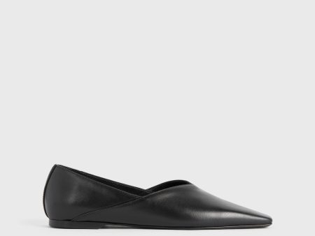 Everyday Nappa flats black Discount