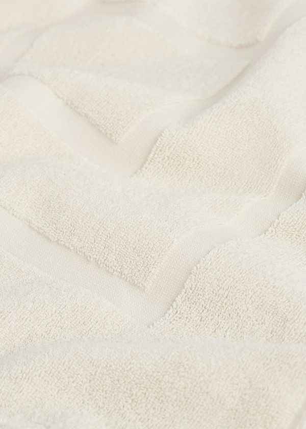 Monogram jacquard towel off white on Sale