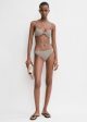 Smocked mid-rise bikini bottoms dove Online