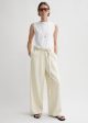 Fluid tie-waist trousers pearl Sale