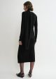 Draped fine knit skirt black Online Sale