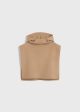 Wool cashmere hoodie bib camel Online