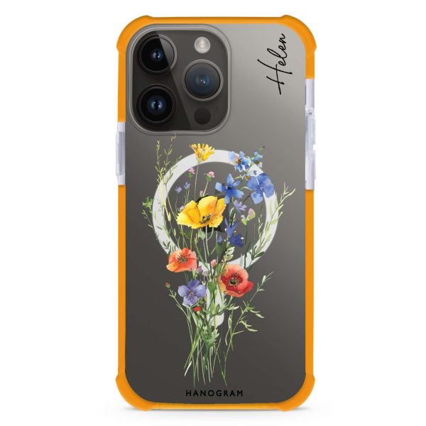 Wildflower Whimsy iPhone 15 Pro MagSafe Compatible Ultra Shockproof Case Supply