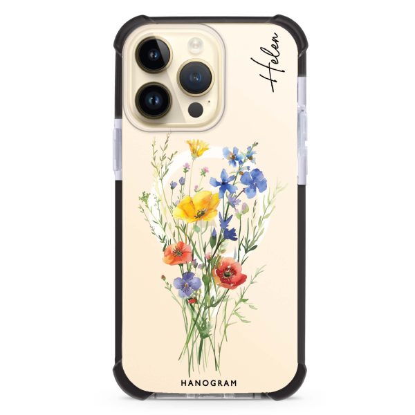 Wildflower Whimsy iPhone 15 Pro MagSafe Compatible Ultra Shockproof Case Supply