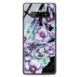 Purple Floral II Samsung S10 Plus Glass Case Online now