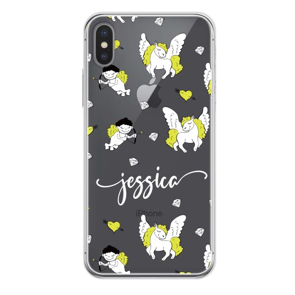 Angel & Unicorn Custom iPhone XS Max Ultra Clear Case on Sale