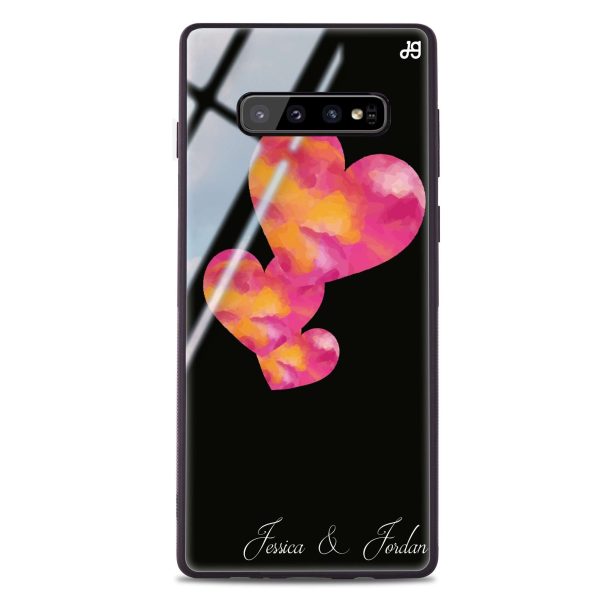 Red Hearts Samsung S10 Plus Glass Case For Discount