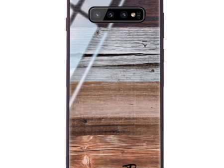 Wood Grain Varigegated Samsung S10 Plus Glass Case For Cheap