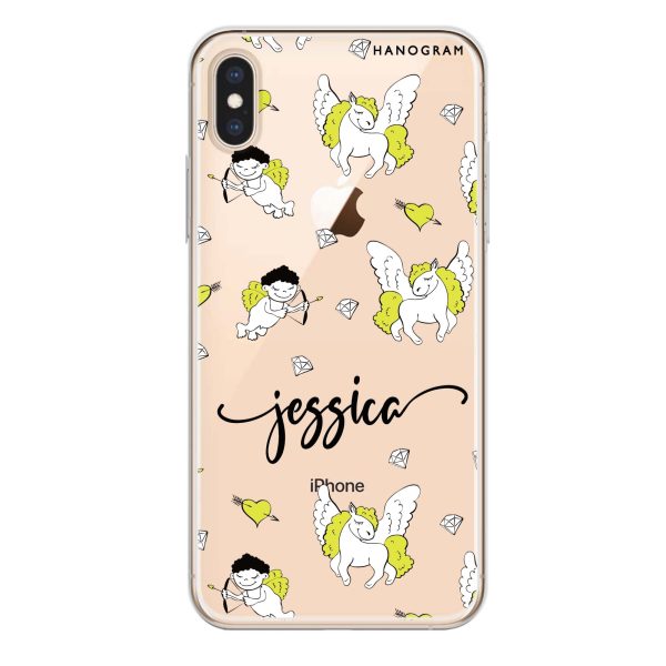 Angel & Unicorn Custom iPhone XS Max Ultra Clear Case on Sale