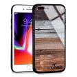 Wood Grain Varigegated iPhone 8 Plus Glass Case Discount