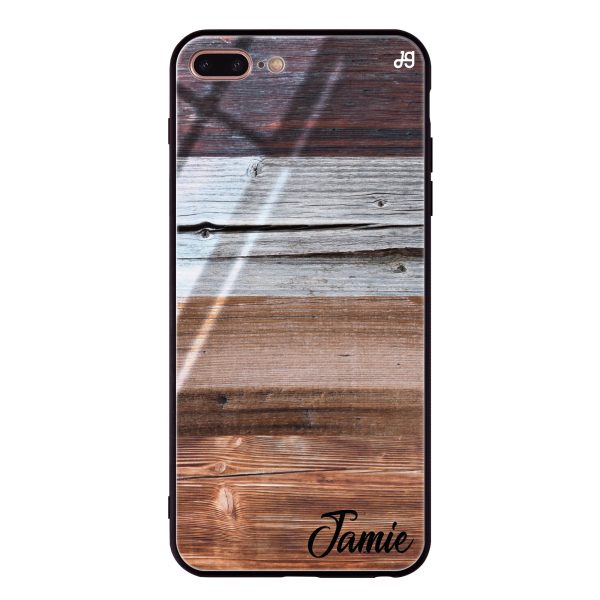 Wood Grain Varigegated iPhone 8 Plus Glass Case Discount