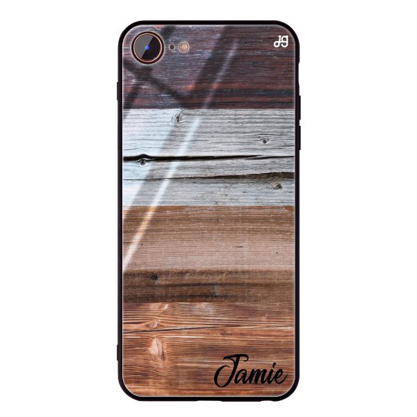 Wood Grain Varigegated iPhone 7 Glass Case Fashion