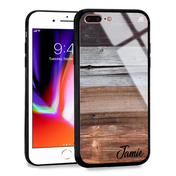 Wood Grain Varigegated iPhone 7 Plus Glass Case Online now